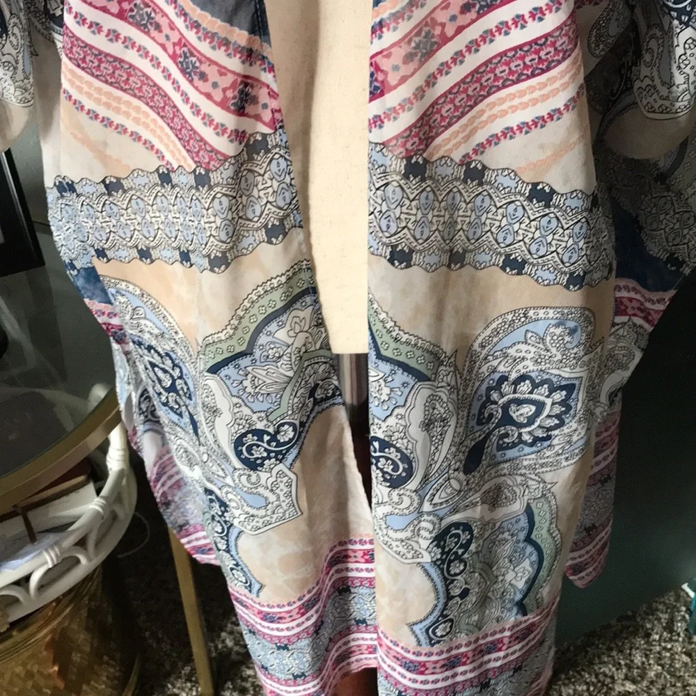 Summer Bohemian Kimono Blue Beautiful Colors Lightweight FINAL SALE Final Sale